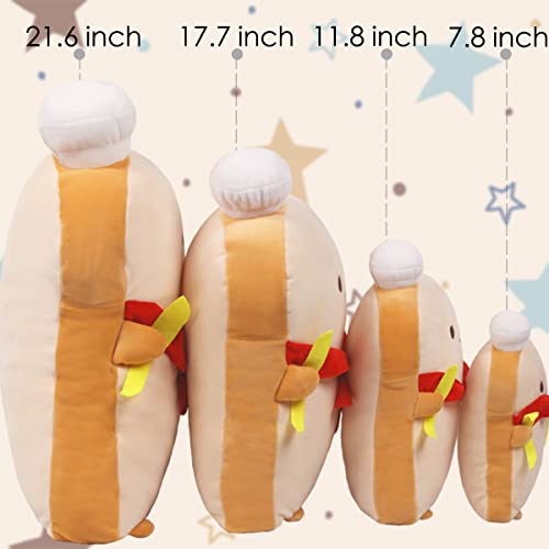 Arelux Funny Toast Sliced Bread Pillow,Bread Shape Plush Hugging Pillow With Red Scarf,Soft Toast Food Sofa Cushion For Home Decor,Plush Toy Gifts For Kids Birthday #TOP2