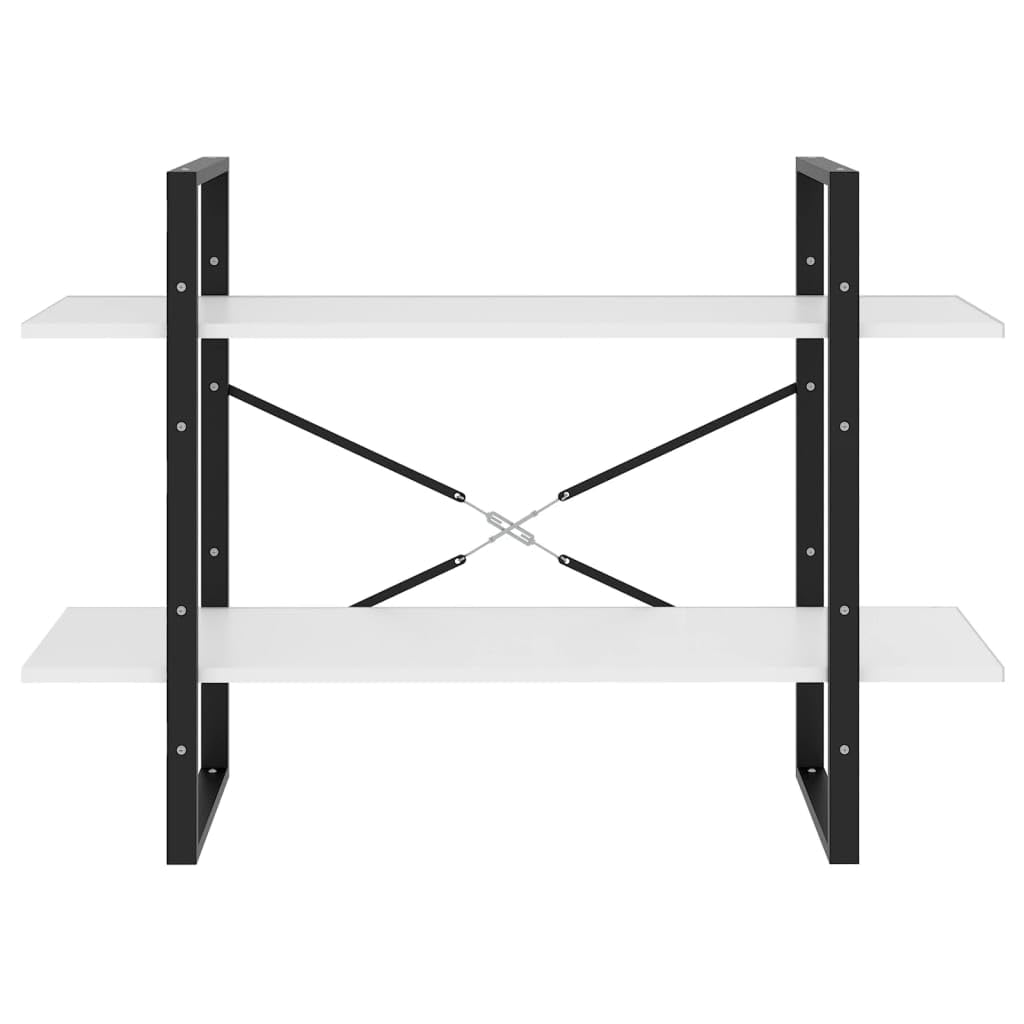 Générique Bücherregal mit 2 Ebenen, Weiß, 100 x 30 x 70 cm, Holz | Robust und langlebig, leicht zu reinigen mit einem feuchten Tuch, großer Stauraum für Bücher und Dekorationen