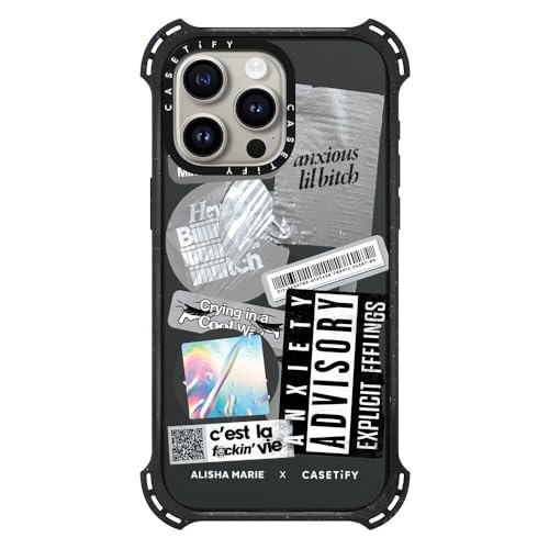 CASETiFY �o�E���X MagSafe�Ή� iPhone 15 Pro Max �P�[�X [MIL�K�i���� (6x MIL-STD-810G) / 6.5m����̗����������N���A / MagSafe �ɑΉ�] - Alisha Marie In My F