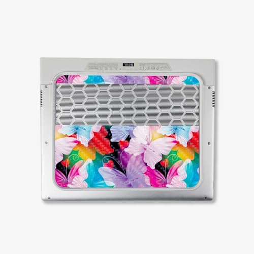 Image of MightySkins Carbon Fiber Skin Compatible with Alienware X14 R2 (2023) Full Wrap Kit - Prismatic Butterflies | Protective, Durable Textured Carbon Fiber Finish | Easy to Apply | Made in The USA