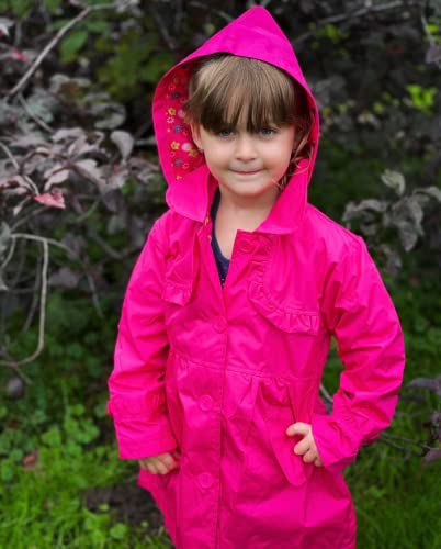Arshiner Girl Kid Flower Waterproof Hooded Coat Jacket Outwear Raincoat #TOP3