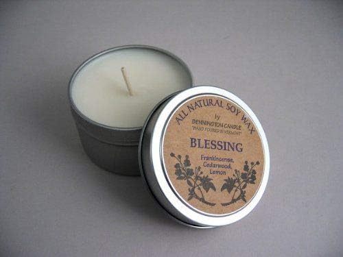 Bennington All Natural Soy Wax Candle (Blessing) - Frankincense, Cedarwood, Lemon