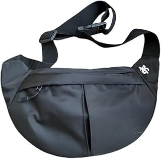 شنطة خصر من المايكروفايبر للجنسين - اسود - 24×10×5 سم