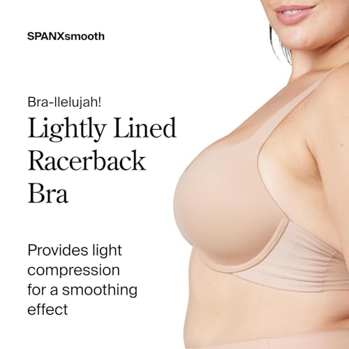 SPANX Bra-Llelujah Lightly Lined Racerback Bra - Full Coverage Comfort Bra - Everyday T-Shirt Bra - Front Closure Bra2
