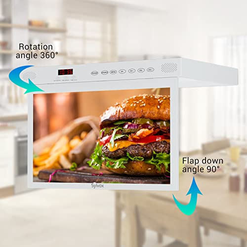SYLVOX Kitchen TV,15.6 inch Under Cabinet TV, Televison for Kitchen, Smart TV Built-in APP Store, Support WiFi Bluetooth, 1080P Small TV for RV Camper, Bedroom, Boat - Thumbnail 4