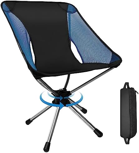 RODANNY Camping Chairs, 360°Degree Swivel Hunting Chair，Lightweight Portable Folding Camping Chairs for Adults, Foldable Outdoor Chairs for Travel Camping Hiking Fishing Beach,Supports 330Lbs