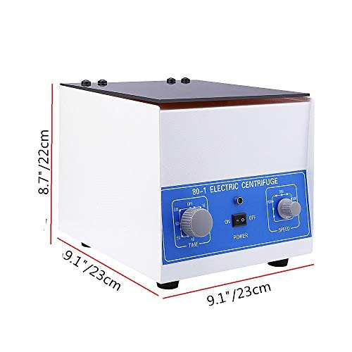 Soiiw Electric Lab Benchtop Centrifuge,Low-Speed 4000Rpm Speed Control Centrifuge Machine 6 Tubes X 20Ml With Timer 0-60Min #TOP4