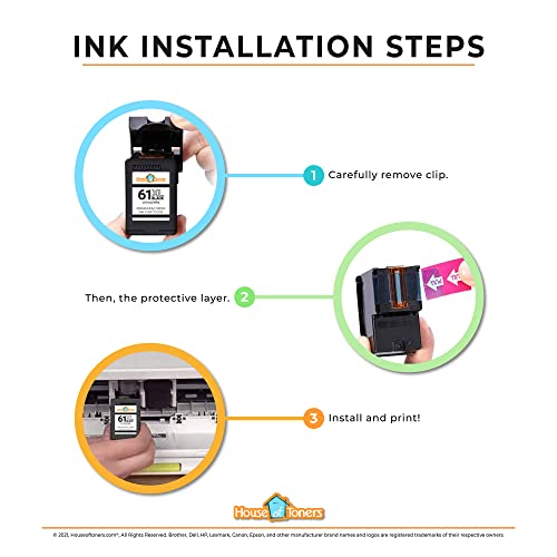 Houseoftoners Remanufactured Ink Cartridge Replacement For Hp 61 Ch562Wn (1 Color) #TOP7