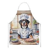 Caroline's Treasures Greater Swiss Mountain Dog The Chef Apron Cooking Kitchen Server Baking Crafts Gardening for Adult Women Men, Unisex, Large, Multicolor