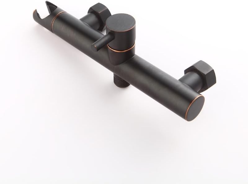 Oil Rubbed Bronze Wall-Mounted Bidet Spray Set - Hot & Cold Mixer Valve, Handheld Shower with Hose