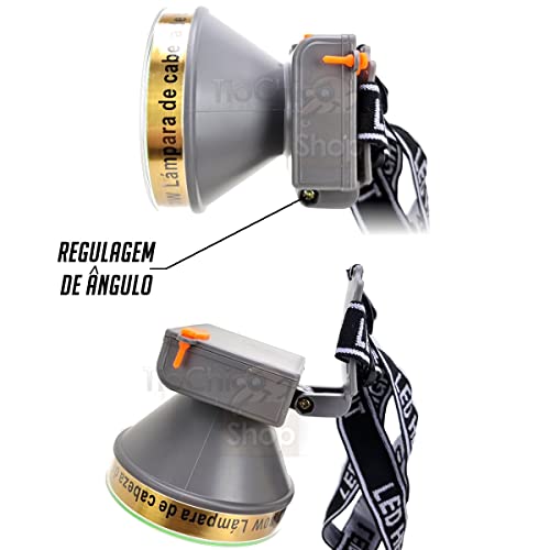 Lanterna De Cabeça Mergulho Tática Profissional Pesca Noturna Recarregável Mergulho 80w Led L2 Até 1