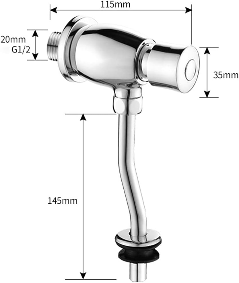 Brass Hand Control Urinal Flushing Valve Toilet Urinal Switch Delay Valve Hand Pressing Urinate Flushometer