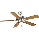 Progress Lighting P2521-81 AirPro Ceiling Fans, 52-Inch Diameter x 14-5/8-Inch Height, Nickel
