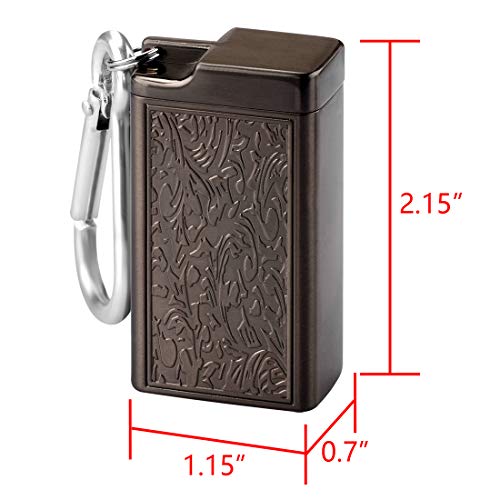 Linkidea 2 Pack Metal Ashtray With Lid, Small Outdoor Portable Cigarettes Cigars Ashtray For Travelling, Camping, Picnic, Indoor Auto, Home, Sand, Car, Patio (Brown) #TOP4
