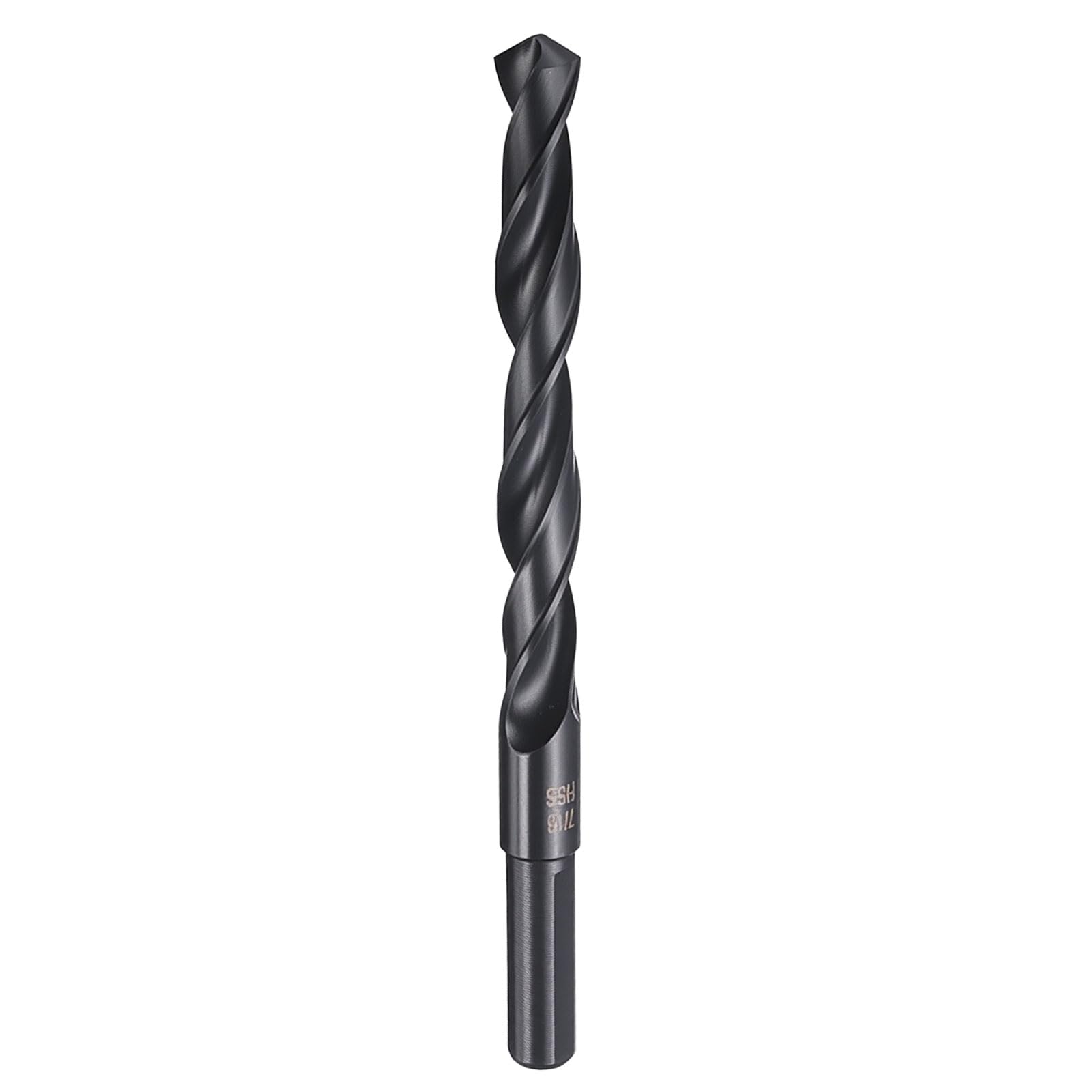 HARFINGTON 16mm Reduced Shank Drill Bit – 1/2 Inch Shank, 4241 HSS Nitriding Black Finish, 118° Point For Metal, Wood & Plastic