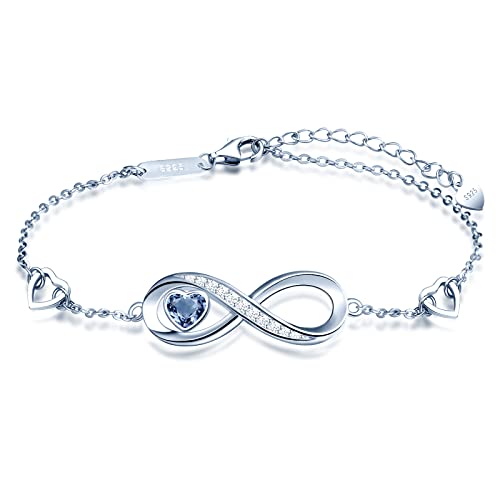 Bracelet infini argent pour fille et femme, le cadeau idéal dans son élégante boîte