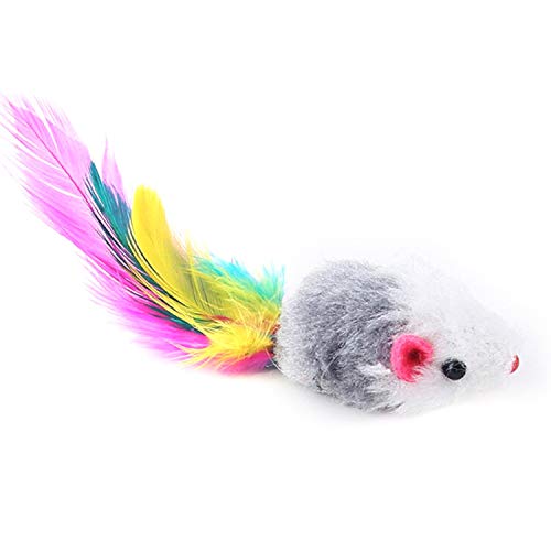 Airsun Lot de 10 jouets à fourrure Souris pour chat animal de compagnie – Image 5