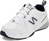 New Balance Men's 608 V5 Casual Comfort Cross Trainer, White/Navy, 10 XW US