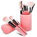 Produktbild MakeUp Pinsel Set - 12 Stücke Weiche Professionelle Schminkpinsel Kosmetikpinsel mit Lidschattenpinsel Gesichtspinsel Pinsel Erröten Bürste Anzüge Pinselset (Rosa B)