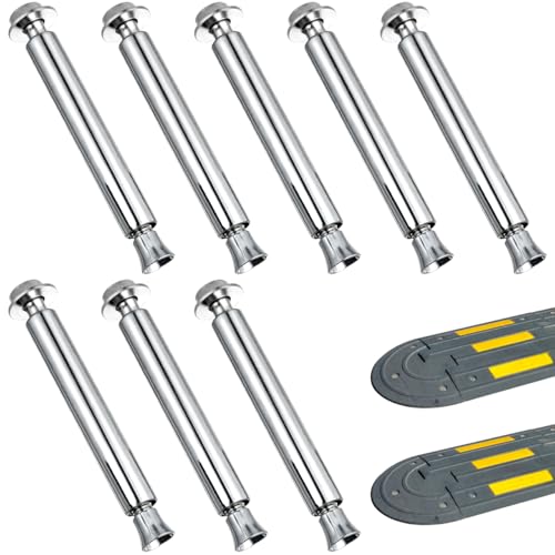 Rampe de protection en acier lot de 10 avec vis d'ancrage pour allée