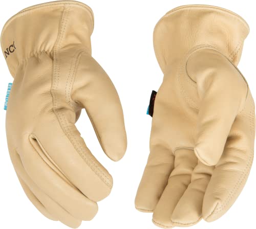 Kinco Premium Grain Cowhide Leather Glove - Hydroflector Thermal Lined Water-Resistant - Durable, Anti Fatigue, Comfortable - Farm, Construction, Snow Removal, Ranch, Cross Country Skiing - Medium #TOP25