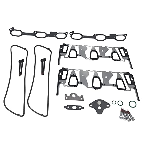 Image of Partsflow Engine Intake Manifold Gasket Set Compatible With Buick Century, Regal, Chevy Beretta,Lumina For Olds Achieva, Olds Cutlass Supreme, Pontiac Grand Am 3.1L,3.4L 615-206