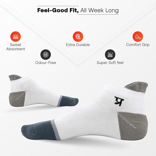 Image of PRASTHAN Sports Unisex Nylon Cotton Ankle Length Socks Made With Breathable Anti Odour & Moisture Absorbent Combed Cotton with a Extra Durable.