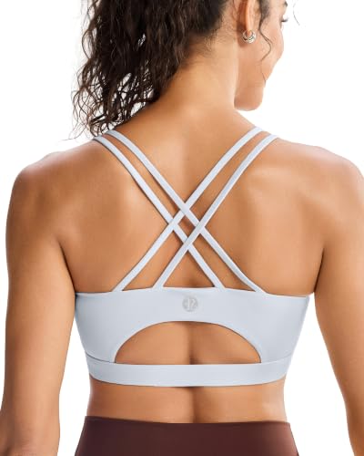 Image of RUNNING GIRL Sports Bras for Women,Padded Sports Bra Tank Top Sexy Crisscross Back High Impact Longline Workout Yoga Bra
