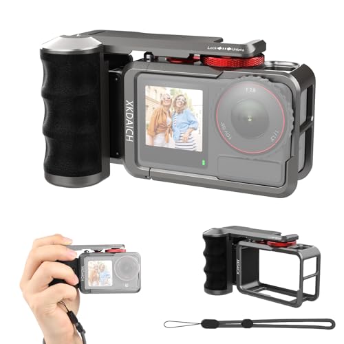 XKDAICH DJI Osmo Action 5 Pro / 4 / 3�p���^���P�[�W�A�J�����O���b�v�ƃn���h���}�E���g�L�b�g�t���A�X�g���[�g�t�H�g�O���t�B�[�n���h���A�_�v�^�[�A�N�Z�T���[