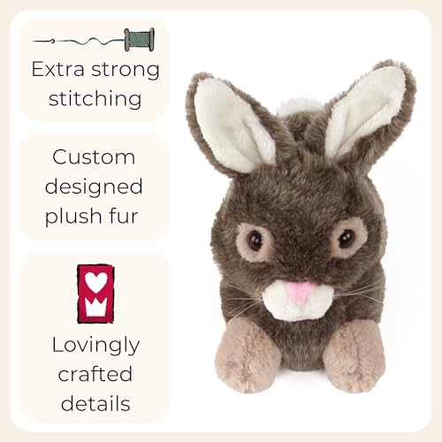 Brown Bunny Rabbit Slippers for Women and Men - Fuzzy Plush Animal Slippers for Adults4