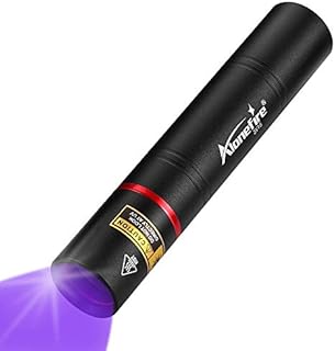 Alonefire SV16 5W Small UV Torch 365nm USB Rechargeable Portable Ultraviolet Black Light Mini Stain Minerals Money Pet Urine Detector with Reverse Charging, Built-in 2600mAh Battery