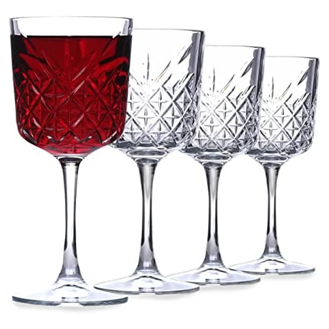 The Buybox Vintage Coupe Glasses Set of 4. Champagne, Cocktail, Wine Glasses, Long Stem Glassware (11oz/330ml) Cover