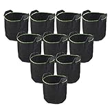 Schramm® 10 Stück Pflanzsäcke aus Filz ø 25cm 10 Liter Pflanzsack Garten Sack zum Bepflanzen Pflanzgefäß