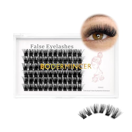 Bodermincer Wispy Lash Clusters 8-20mm D Curl Individual Lashes (8mm)