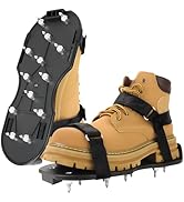 FIETODK Gunite Spiked Shoes with 3/4" Short Spikes Perfect for Epoxy Garage Floors,Overlays, Cove...
