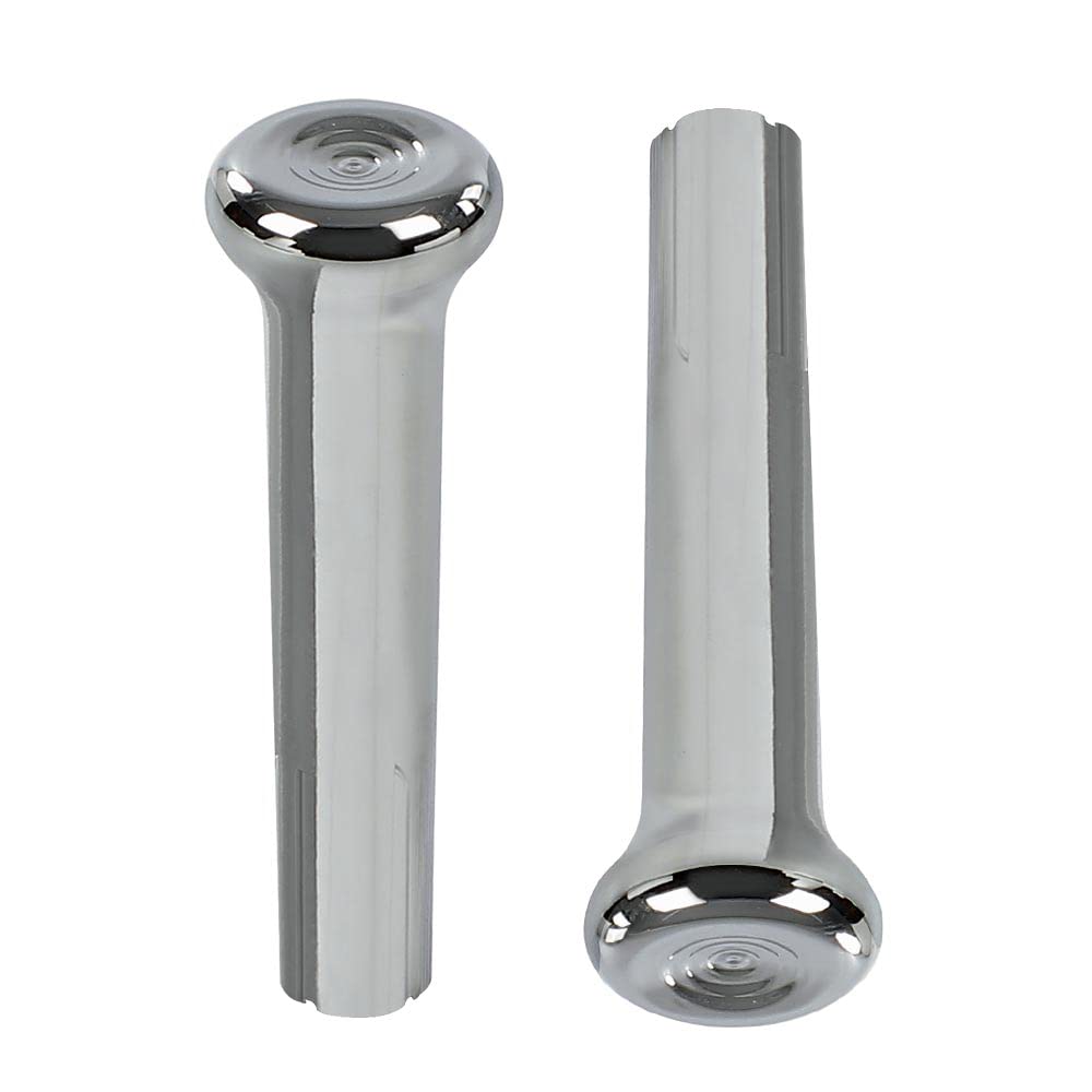 PIT66 Cars Door Lock Knobs Compatible with GM 1971-1988 Chrome Plastic 1 Pair
