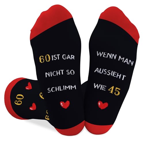 Coopyin Geschenke zum 60 Geburtstag Frau, Geschenke für Männer zum 60, Geschenkideen 60. Weihnachtsgeschenke Geburtstagsgeschenk Accessoires Lustige Socken für Freunde Familie Kollegen