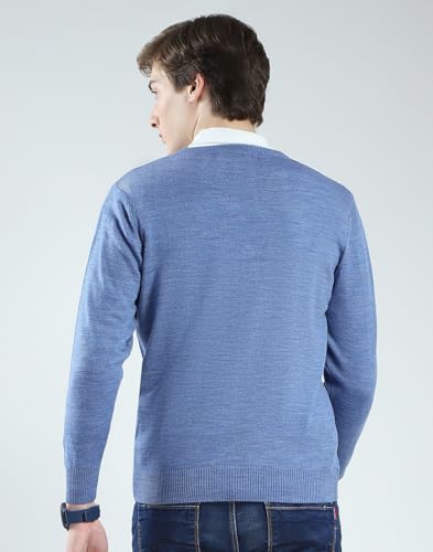 Image of Monte Carlo Men's Regular Fit Pullover | Solid V Neck Style | Full Sleeves Pull On | Warm & Stylish Winter Fashion Sweater | Winter Sweater for Men's