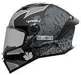 MT Integralhelm Stinger 2 Tagger ECE22.06 DOT SHARP 5 Star zertifiziert, Mattgrau/Schwarz (L)