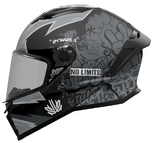 MT Helmets Stinger 2 – Casco Moto Integral Deportivo con Pantalla Antivaho Compatible con Pinlock, Visor Solar Full Vision, Interior Lavable y Calota HIRP | Homologado ECE 22.06 & DOT