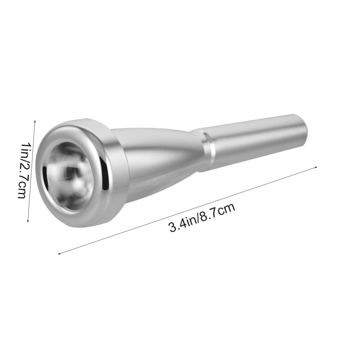 HEMOTON Metal Trumpet Mouthpiece for French Horn Professional Musical Instrument Silver Plating