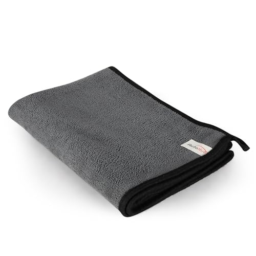 Image of Auto Hub Big Size- 90 X 60cm Microfiber Cloth for Car - Ultra Soft - Suede Edges & Dual Sided Microfiber Cloth - Lint & Streak Free Car Cleaning Cloth - Multipurpose Car Wash Cloth for Drying-1pc,Grey