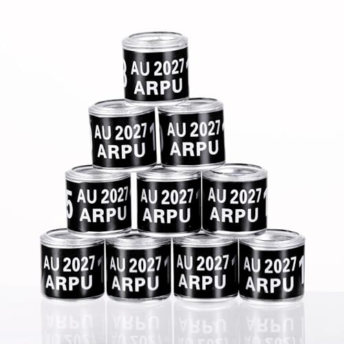 2027 Aluminum ID Rings - Black 8mm Pigeon Bands