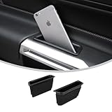 Linskip Interior Door Organizer Tray for Ford Mustang Ecoboost, GT, Dark Horse 2024 2025 2026+, Door Side Inserts for Mustang Interior Accessories(Black)