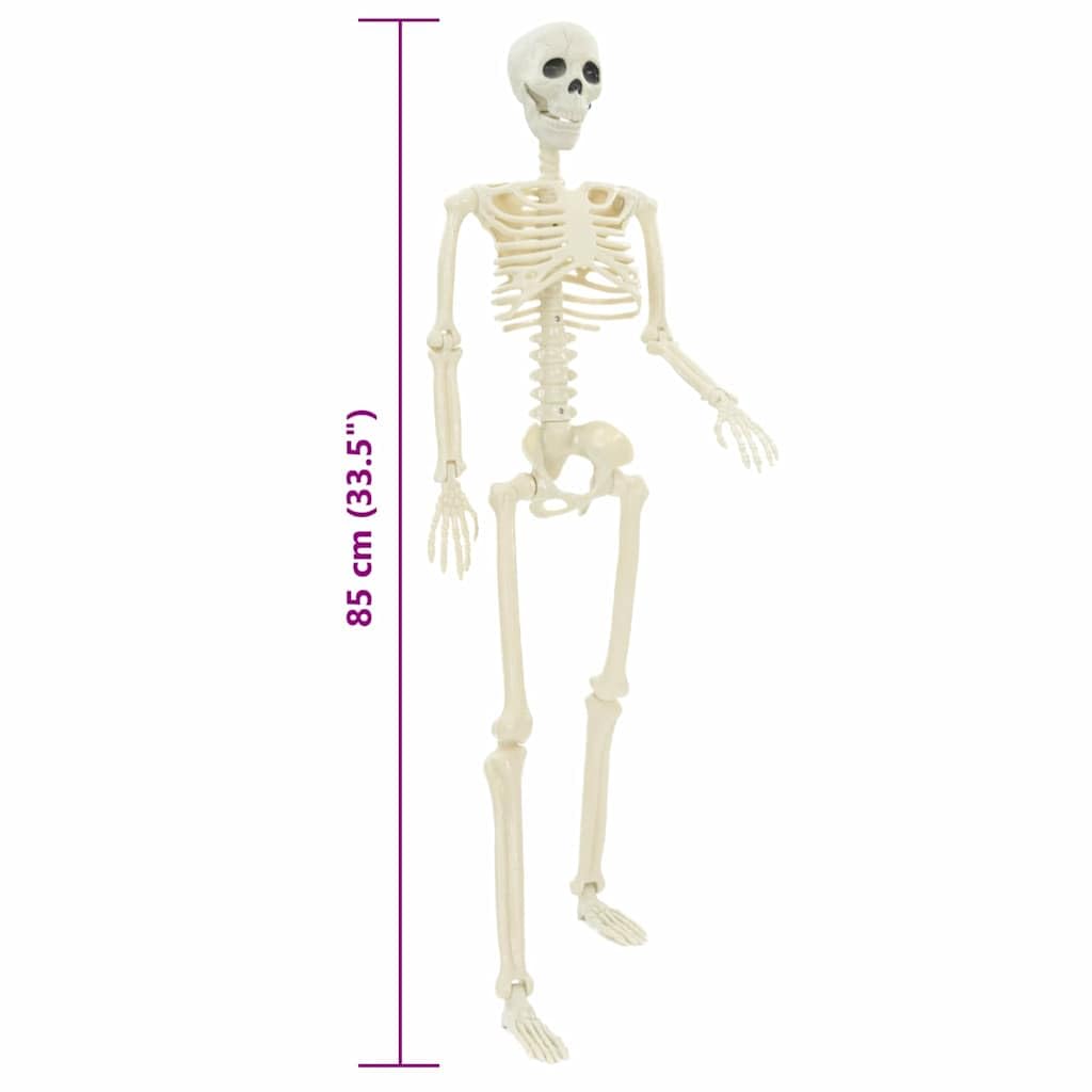 vidaXL Scheletro di Halloween 2 pz Bianco 85 cm PVC