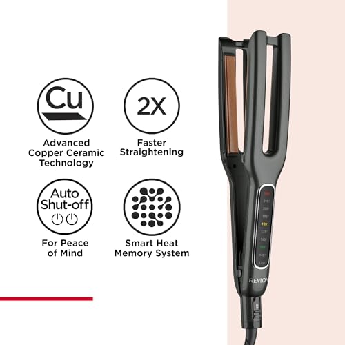 Plancha para cabello Revlon Double Straight Copper Ceramic miniatura 4
