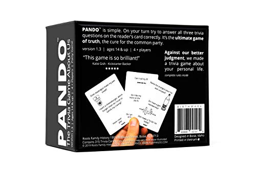 Pando - The Party Game And Conversation Starter For Friends And Family - Icebreaker Game And Get To Know You Game - Compete To Answer Unpredictable Trivia Questions About Your Friends And Family #TOP1
