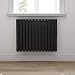 Produktbild SONNI Mordern Heizkörper Röhren 600x760mm Doppellagig Badezimmer/Wohnraum Seitenanschluss Anthrazit Badheizkörper Radiator