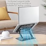 Support rotatif pour ordinateur portable pour bureau - Hauteur réglable Ergonomic Computer Stand 360° Base tournante, pliable et portable Riser pour ordinateur portable MacBook, PC, et les carnets