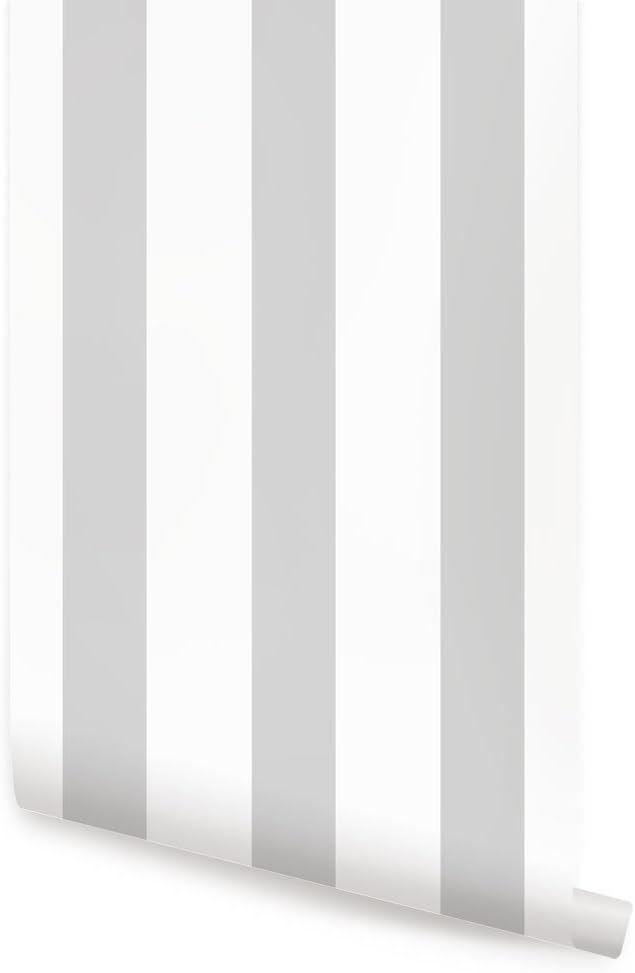 Simple Shapes Vertical Stripe Peel and Stick Wallpaper (6 Pack (2x9 feet), Pink)